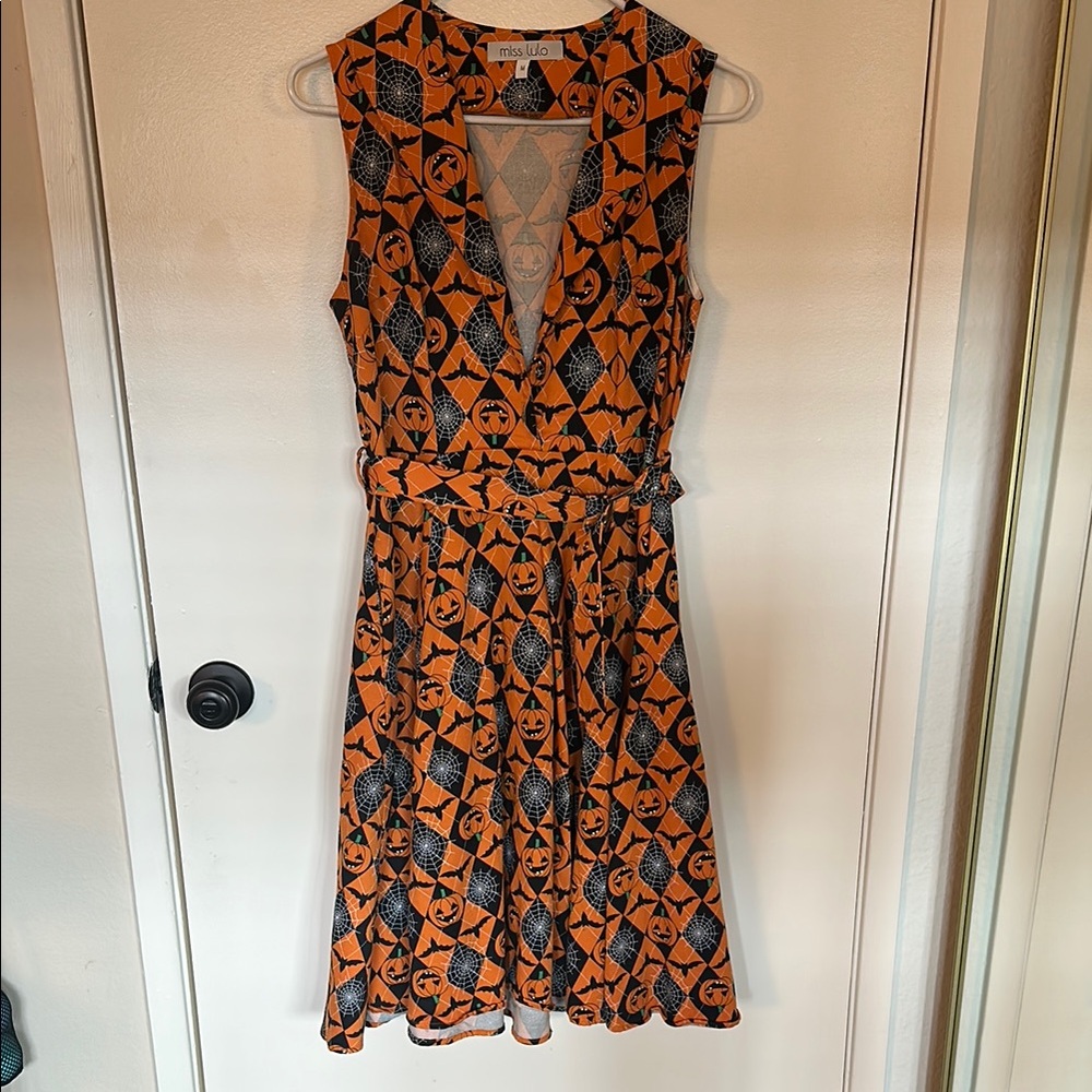 Orange and Black Halloween Dress